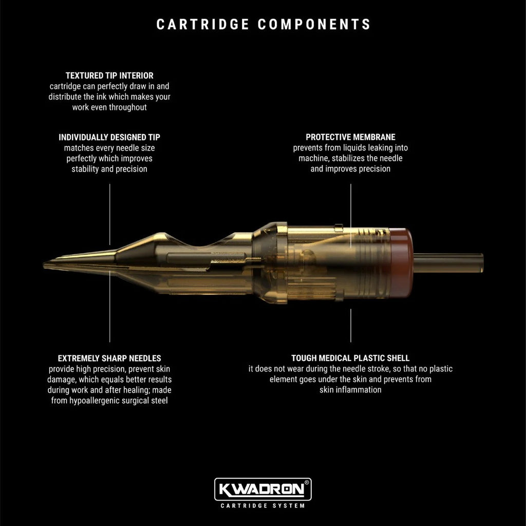 Kwadron Cartridge Tattoo Needles (Box of 20)
