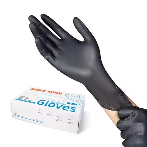 ANBOSON Disposable Black Nitrile Gloves