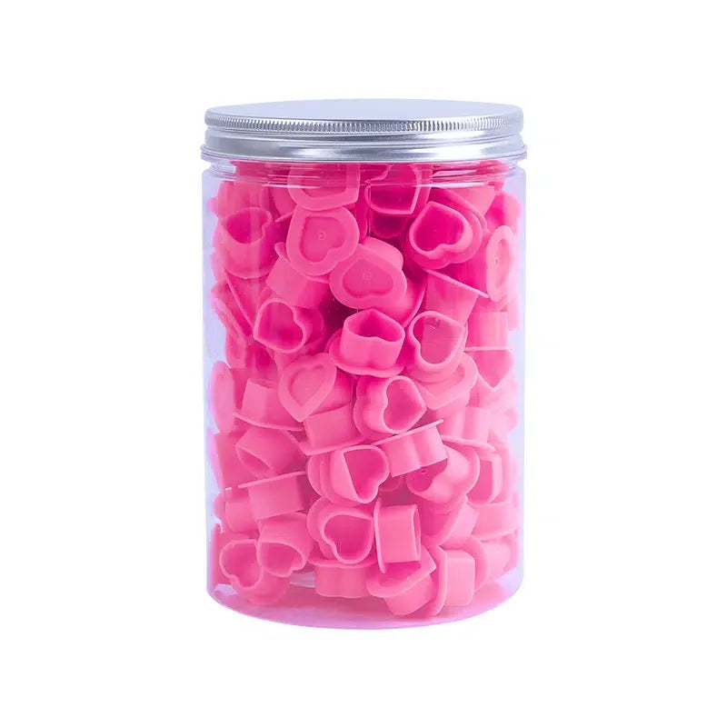 Silicone Hearts Shape Ink Cup (Bottle of 200)
